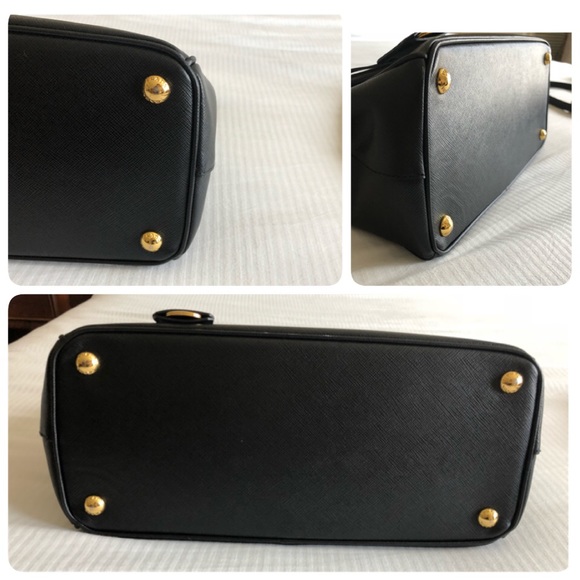 Prada Saffiano Lux Double Zip tote Nero BN1801 - Picture 4 of 8